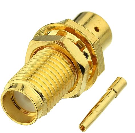 3AN Telecom SMA Female Bulkhead Solder Connector for RG402 .141 Semi ...