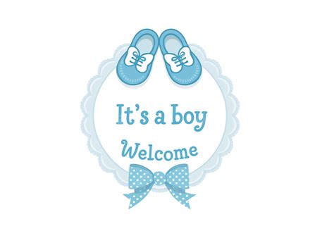 Welcome Baby Boy Powerpoint Newborn Announcement Hi Res Stock