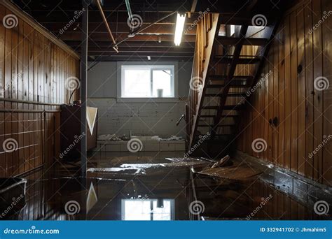 Flooded Basement stock illustration. Illustration of neglected - 332941702