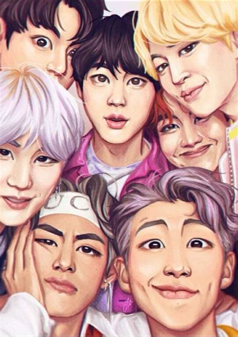 BTS fanart #bts | Bts drawings, Bts fanart, Fan art