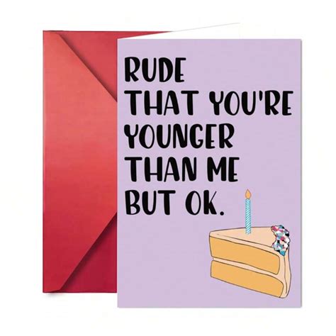 1 Funny Birthday Card With Envelope, Humorous Word Game Card, Funny ...
