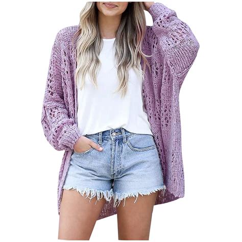 Lightweight Summer Fall Cardigan for Women Spring Open Front Long ...