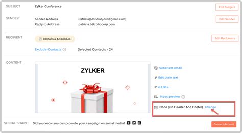 Customize your email campaign