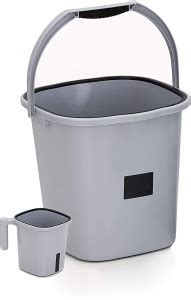 Randal New Standard Plastic Bathroom Set Bucket ( 18 L ) & Mug ( 1.5 L ...