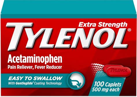 Amazon.com: Tylenol Extra Strength Easy to Swallow Acetaminophen, Pain Reliever & Fever Reducer ...