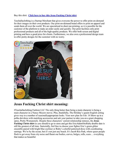 Jesus Fucking Christ shirt by Store Teechallaclothing - Issuu