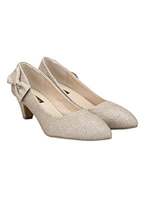 Buy Flat n Heels Womens Gold Pumps FnH 4085-2-GD at Amazon.in