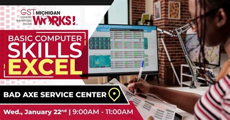 Basic Computer Skills: Microsoft Excel, GST Michigan Works (Bad Axe, MI ...