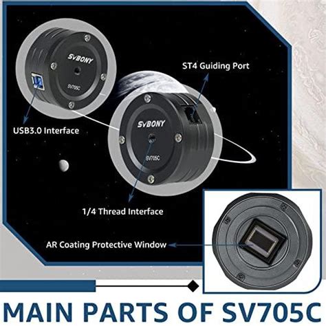 SVBONY SV705C Telescope Camera, Color Astronomy Camera with USB 3.0 ...
