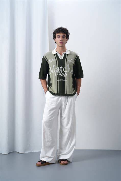 Matcha Club Boxy Oversized Knit T-shirt – TRAPIN