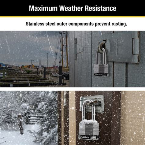Master Lock Stainless Steel Outdoor Keyed Padlock, 1-3/4-in Wide x 1-1/ ...