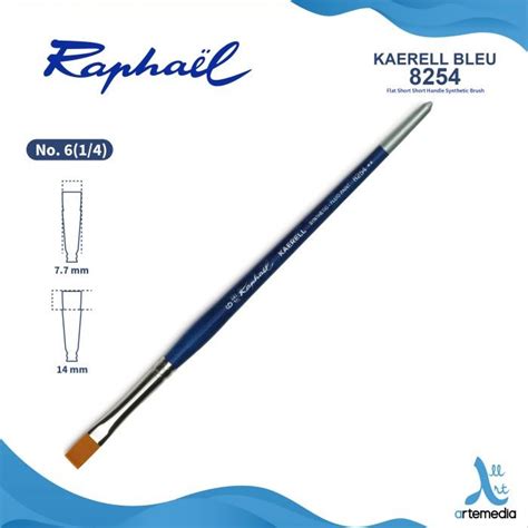Jual Kuas Lukis Raphael 8254 Flat Kaerell Bleu Synthetic Brush Short ...