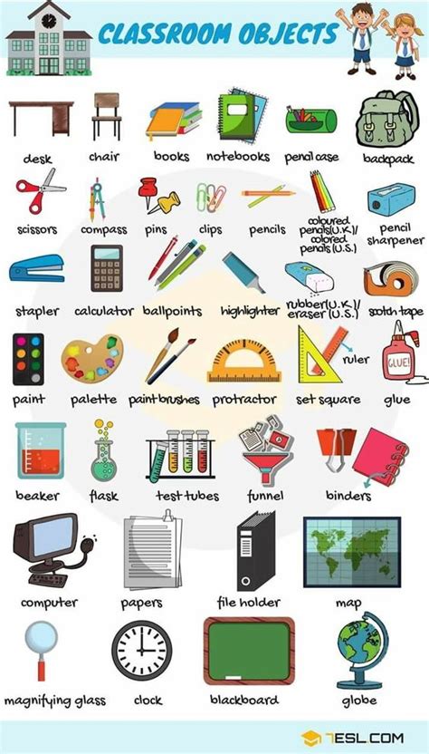 Classroom Objects Vocabulary 的图像结果