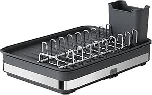 Glaceon Expandable Dish Drying Rack, Adjustable Over The Sink Dish ...