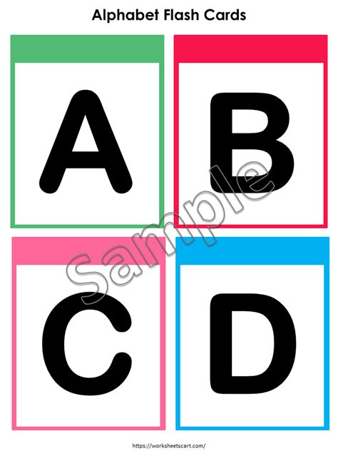 Alphabet Flashcards, ABC Letters Cards, Preschool Kids Curriculum Prin ...