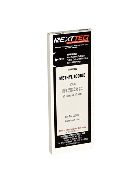 Methyl Iodide - Range - 0.4-50 ppm NX185L