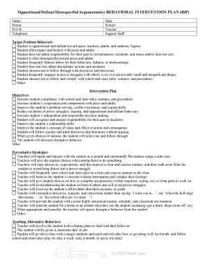 28+ Free Editable Intervention Plan Templates in MS Word [DOC] | pdfFiller