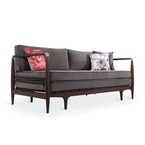 Ikili - Three Seater Ash/Oak/Beech Sofa Cum Bed, Stained | Alankaram