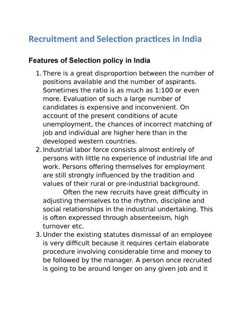 Recruitment and Selection practices in India - Sometimes the ratio is ...