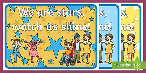 👉 We are Stars Watch Us Shine Display Posters