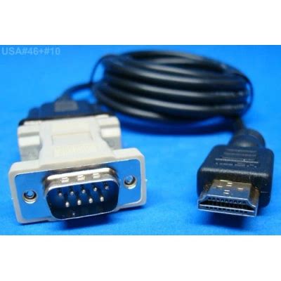 Getwiredusa NEW HDMI TO DB9 SERIAL VGA RS232 9-PIN ADAPTER CABLE India ...