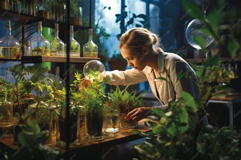 Biotechnology specialist in the laboratory conducting experiments ...