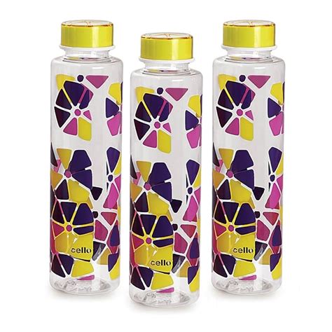 Cello Contempo PET Bottle Set, 1 Litre, Set of 3, Yellow : Amazon.in ...