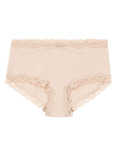 Buy Cotton Rich Lace Trim High Rise Shorts at Marks & Spencer