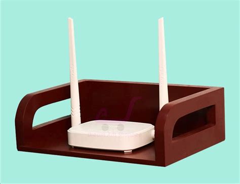 Engineered Wood Set Top Box Stand Wall Mount for Home Wall Shelf for ...