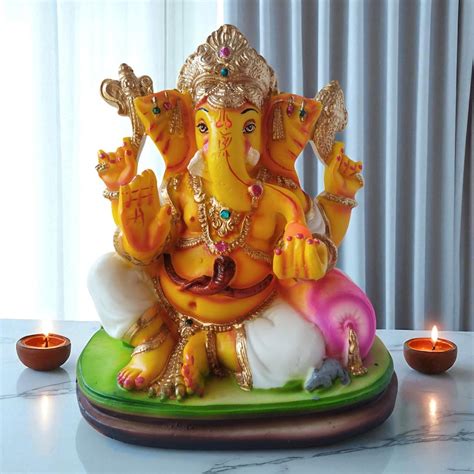 Buy AMS Lord Ganesha Idol for Home Decor | Vinayaka Murti for Puja Room ...