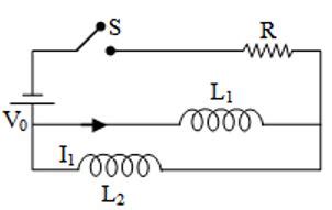 Find the steady-state current through L1 in the figure