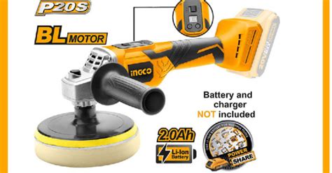 ingco cordless angle polisher car polish machine