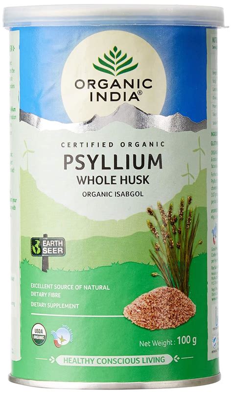 Buy Organic India Psyllium whole husk 100gm powder Online at Low Prices ...