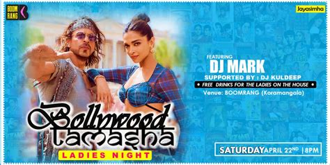 Bollywood Tamasha - Ladies Night at BOOMRANG BarXsocial in Bangalore ...