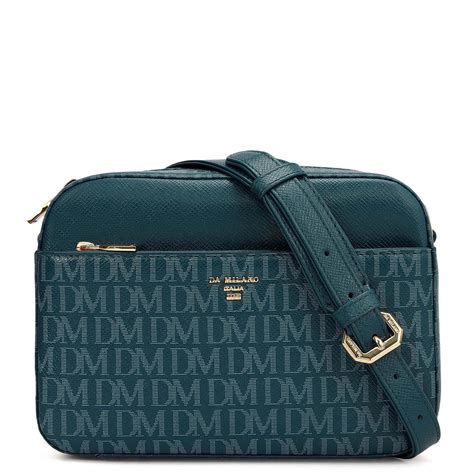 Small Monogram Franzy Leather Sling - Teal – Da Milano