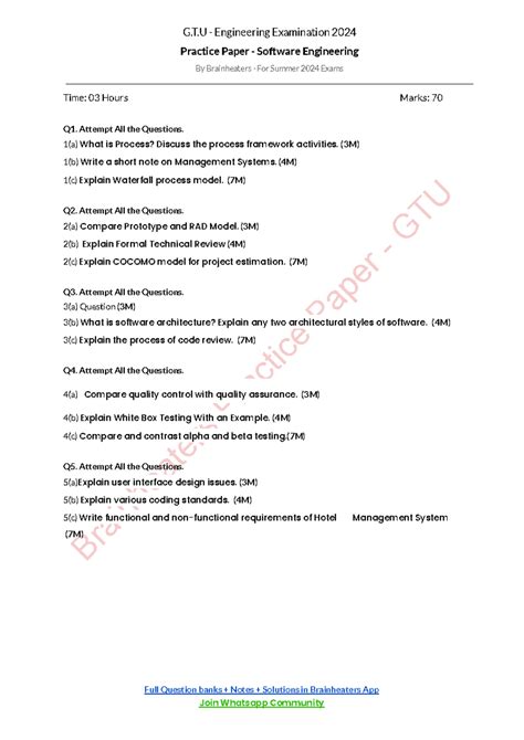 SE IT Sem6 Practice Paper - Brainheaters Practice Paper - GTU G.T ...