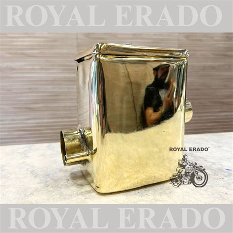 Royal Enfield old vintage 1962 g2 model air filter box in pure brass f ...