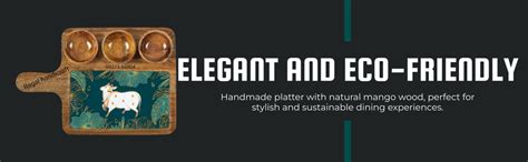 Regal Handicraft Wooden Serving Platter Mango Wood Platter/Tray Printed ...
