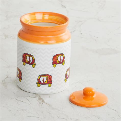 Buy Joy-Delight Multicolour Bone China Canister with Lid - 650ml - Set ...