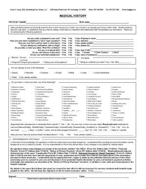 Fillable Online MEDICAL HISTORY - midnightsunsmiles.com Fax Email Print ...