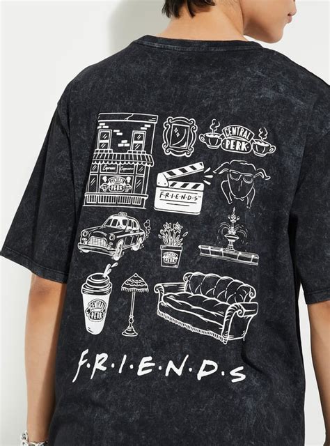 Buy URB_N Women Friends Print Longline Boxy Fit T-shirt Online at just ...