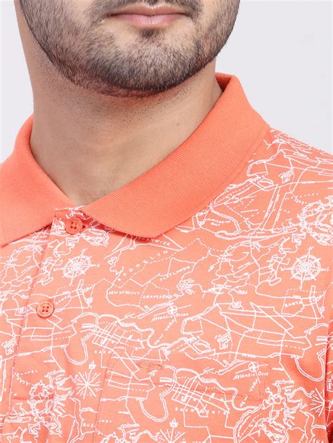 Colorplus Men Orange Regular Fit Printed T-Shirt – MyRaymond