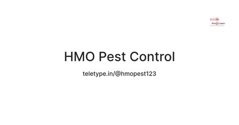 HMO Pest Control — Teletype