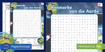 Planeet Aarde & Die Ruimte - Graad 4 - Suid Afrika