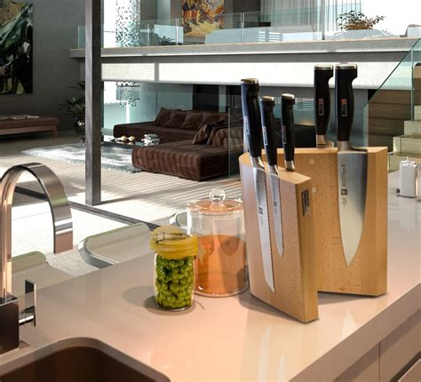 Arte Legno Magnetic Knife Block and Elegant Kitchen Display - Curved ...