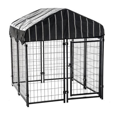 Lucky Dog Large (41 - 65 lbs.) Wire Dog Box kit Outdoor ( 8-Feet L x 4 ...