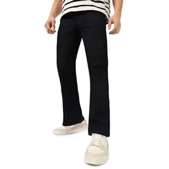 Buy Urbano Fashion Men's Black Washed Bootcut Jeans Stretchable (boothp ...