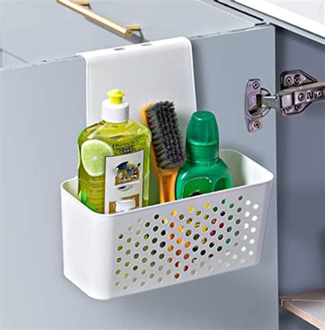 Go Hooked Metal Hanging Storage Basket Cabinet Door Organiser Assorted ...