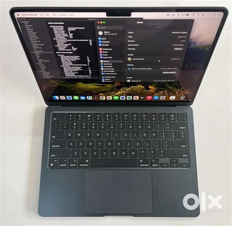 Apple macbook air m2 2022 slim laptop, 8gb ram, 256 gb,14 full hd l ...