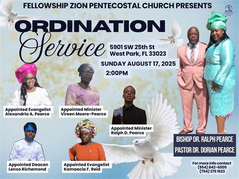 🌟 Ordination Service Announcement 🌟, West Park, Hollywood, Florida ...